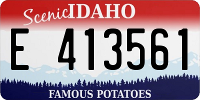 ID license plate E413561