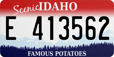 ID license plate E413562