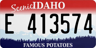 ID license plate E413574