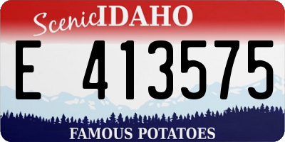 ID license plate E413575