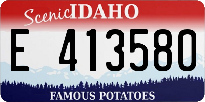 ID license plate E413580
