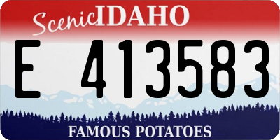 ID license plate E413583