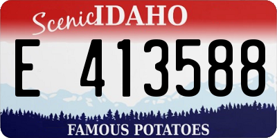 ID license plate E413588