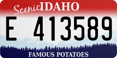 ID license plate E413589