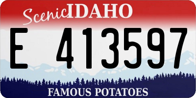 ID license plate E413597