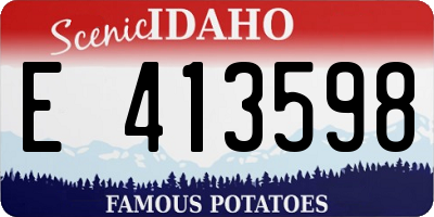 ID license plate E413598