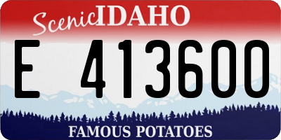 ID license plate E413600