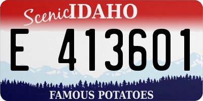 ID license plate E413601