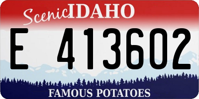 ID license plate E413602
