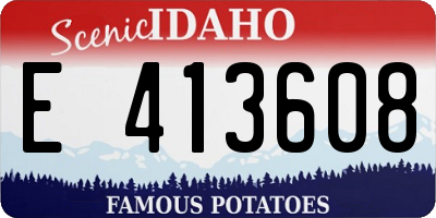 ID license plate E413608