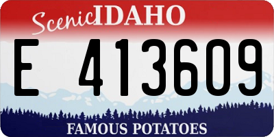 ID license plate E413609