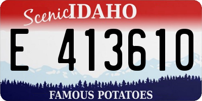 ID license plate E413610