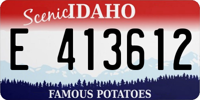 ID license plate E413612