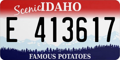 ID license plate E413617