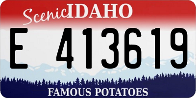 ID license plate E413619