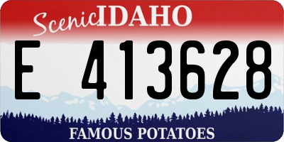 ID license plate E413628