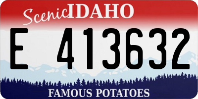 ID license plate E413632