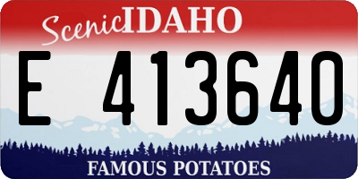 ID license plate E413640