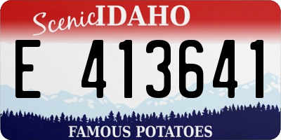 ID license plate E413641