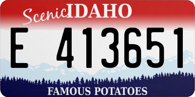 ID license plate E413651