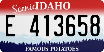 ID license plate E413658