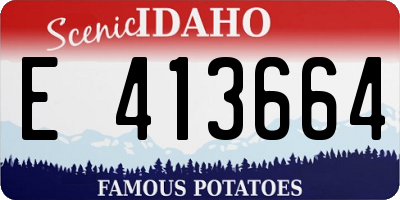 ID license plate E413664