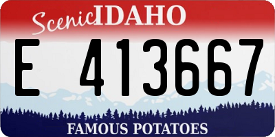 ID license plate E413667