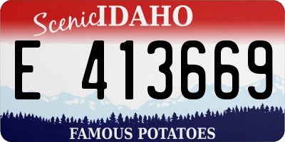 ID license plate E413669