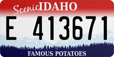 ID license plate E413671
