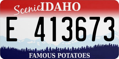 ID license plate E413673
