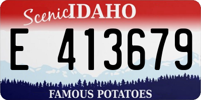 ID license plate E413679