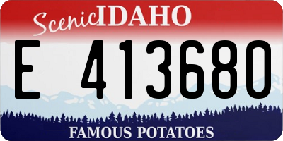 ID license plate E413680