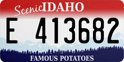 ID license plate E413682