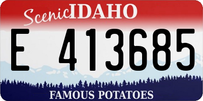 ID license plate E413685