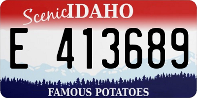 ID license plate E413689