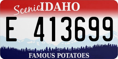 ID license plate E413699