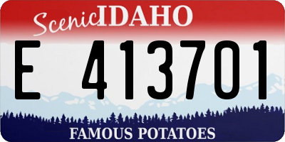 ID license plate E413701