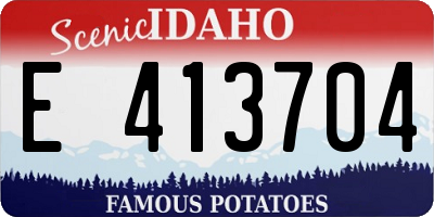 ID license plate E413704