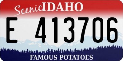 ID license plate E413706