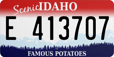 ID license plate E413707