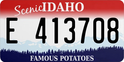 ID license plate E413708