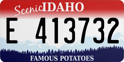 ID license plate E413732
