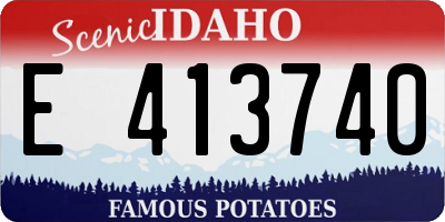 ID license plate E413740
