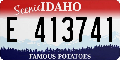ID license plate E413741