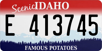 ID license plate E413745