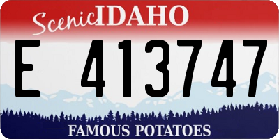 ID license plate E413747