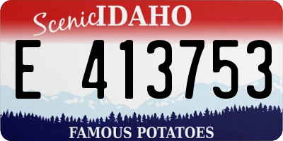 ID license plate E413753