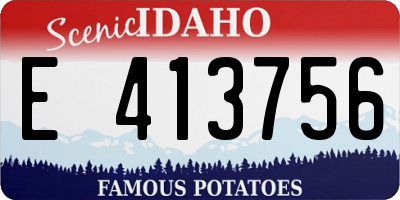 ID license plate E413756