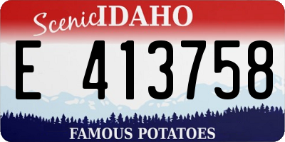 ID license plate E413758