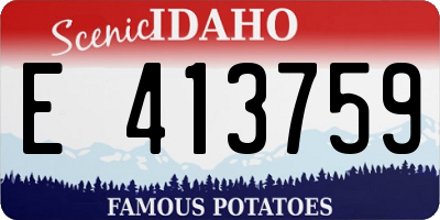 ID license plate E413759